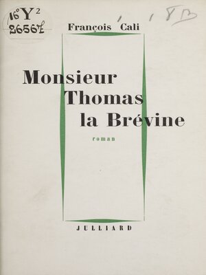 cover image of Monsieur Thomas la Brévine